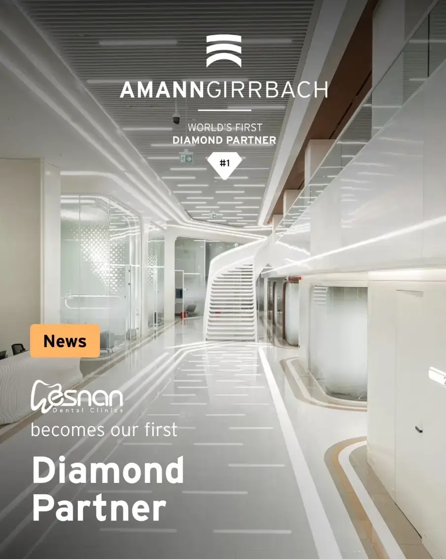 Esnan Dental Clinics Amann Girrbach World's First Diamond Partner Announcement Banner